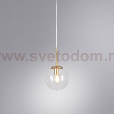 Подвесной светильник шар прозрачный 150мм Arte lamp A1915SP-1GO Volare