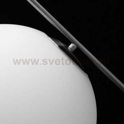 Плафон стекло белое матовое 250мм с резьбой 49мм хром Arte Lamp A1921SP-1 BOLLA-UNICA
