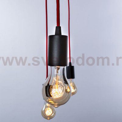 Подвесной светильник паук с красным шнуром Arte Lamp A4322SP-6RD BENDER