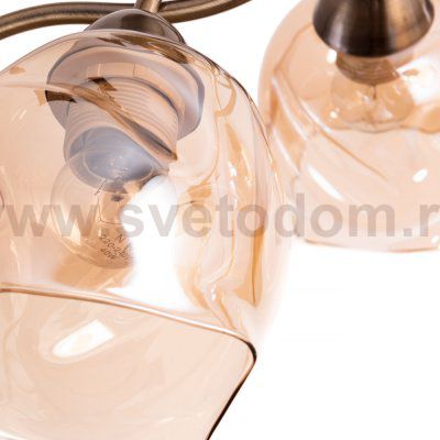 Плафон стекло 140*110мм Arte Lamp A7758 серии Riccio янтарный
