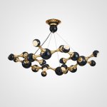 Дизайнерская люстра ATOMIC ROUND SUSPENSION Black ImperiumLoft 101437-26