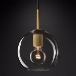 Подвесной светильник RH Utilitaire Globe Pendant Brass ImperiumLoft 123652-22