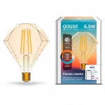 Лампа Gauss Smart Home Filament Diamond 6,5W 720lm 2000-5500К E27 изм.цвет.темпр.+дим. LED (1370112)