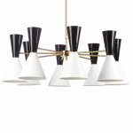 Люстра CAIRO Chandelier 8 Arm black and white ImperiumLoft 144399-22