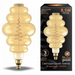 Лампа Gauss Filament Honeycomb 8.5W 660lm 2000К Е27 golden LED (161802105)