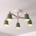 Люстра на штанге VARDA 5 lamps Green ImperiumLoft 208253-26