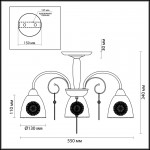 Люстра потолочная Lumion 3289/3C HORTENSA
