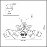 Люстра потолочная Lumion 3446/5C ROZEMUNDA