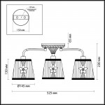 Люстра потолочная Lumion 3485/3C VAPUS