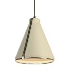 Подвесной светильник Leather Cone Beige Pendant Loft Concept 40.1216.RU.20.LC