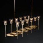 Люстра RH TORCHE DE VERRE Linear Chandelier 12 Loft Concept 40.1548