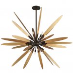 Troy F5278 Dragonfly Modern Bronze With Satin Leaf Large Ceiling Light Pendant Loft Concept 40.2568