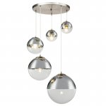 Светильник подвесной Mirror Ball Silver 5 плафонов Loft Concept 40.2771