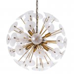 Люстра Sputnik Textured Glass White Chandelier Loft Concept 40.2792-1