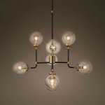 Люстра Bistro Globe Clear Glass Chandelier 8 Loft Concept 40.535