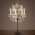 Настольная лампа 19TH C. ROCOCO IRON & CLEAR CRYSTAL Table Lamp Loft Concept 43.314