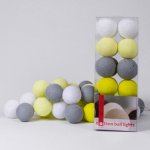 Гирлянда хлопковые фонарики Сotton Ball Yellow Loft Concept 46.047-2