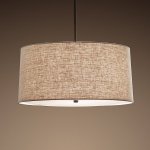 Люстра RH ROUND Linen Shade Pendant ImperiumLoft 75147-22