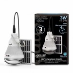 Лампа Gauss A60 3W 130lm 4000K E27 с солнечной панелью LED (902102203)