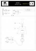 Светильник бра Arte lamp A4021AP-1GO White Hall