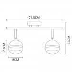 Светильник потолочный Arte lamp A6009PL-2AB Venerd