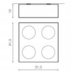Накладной светильник  Azzardo Paulo 4 12V AZ1264