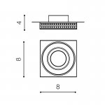 Встраиваемый светильник Azzardo Eva Square AZ1461