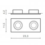 Встраиваемый светильник Azzardo Hugo 2 downlight AZ1737 (Без рефлектора)