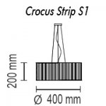 Подвесной светильник Crocus Strip S1 01 12p