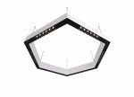 Donolux Led св-к подвесной, 36W, 700х606мм, H71,5мм, 2590Lm, 34°, 3000К, IP20, корпус белый, черные модули, черный декор,  блок питания AC/DC 24V в комплекте