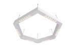 Donolux Led св-к подвесной, 36W, 700х606мм, H71,5мм, 2330Lm, 48°, 3000К, IP20, корпус белый, белые модули, белый декор,  блок питания AC/DC 24V в комплекте