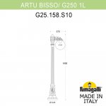 Садово-парковый фонарь FUMAGALLI ARTU/G250 1L G25.158.S10.BXE27