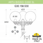 Садово-парковый фонарь FUMAGALLI ARTU BISSO/G300 3L G30.158.S30.AYE27