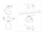 Трековый однофазный светодиодный светильник Ambrella GL6835 GL