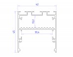 Алюминиевый профиль накладной/подвесной "Profile System" 42*45 для светодиодной ленты до 33,4мм Ambrella GP3050AL GP