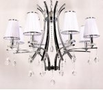 Хрустальная подвесная люстра Lumina Deco Glamour LDP 66247-8 WT+CHR