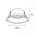 M02-026 white светильник встраиваемый Italline