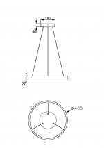 Подвесной светильник Maytoni MOD058PL-L22BSK Rim