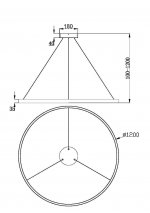 Подвесной светильник Maytoni MOD058PL-L65BSK Rim