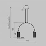 Подвесной светильник Maytoni MOD302PL-02W Antic