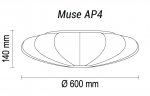 Настенно-потолочный светильник Muse AP4 10 10s