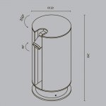 Ландшафтный светильник Maytoni O468FL-L3B3K Cave