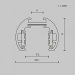 Шинопровод накладной/подвесной Maytoni TRXM034-R-412W Busbar trunkings Exility