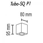 Светильник накладной Tubo8 SQ P1 24, металл зеленое яблоко, H95мм/L80мм, 1 x GU10 MR16/50w