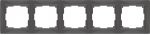 Рамка на 5 постов (серо-коричневый, basic) WL03-Frame-05 Werkel