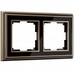 Рамка на 2 поста (бронза/черный) Werkel WL17-Frame-02