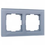 Рамка на 2 поста (серый,стекло) W0021115 Werkel