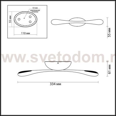 Настенный светильник Odeon light 3809/6WL BATO