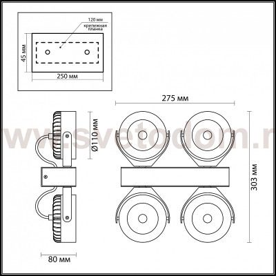 Настенный светильник Odeon light 3818/40CL VIVACE