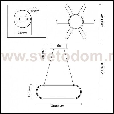 Люстра Odeon light 3839/99L PARAFANGO